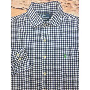 Polo Ralph Lauren Mens Blue Check Shirt Medium